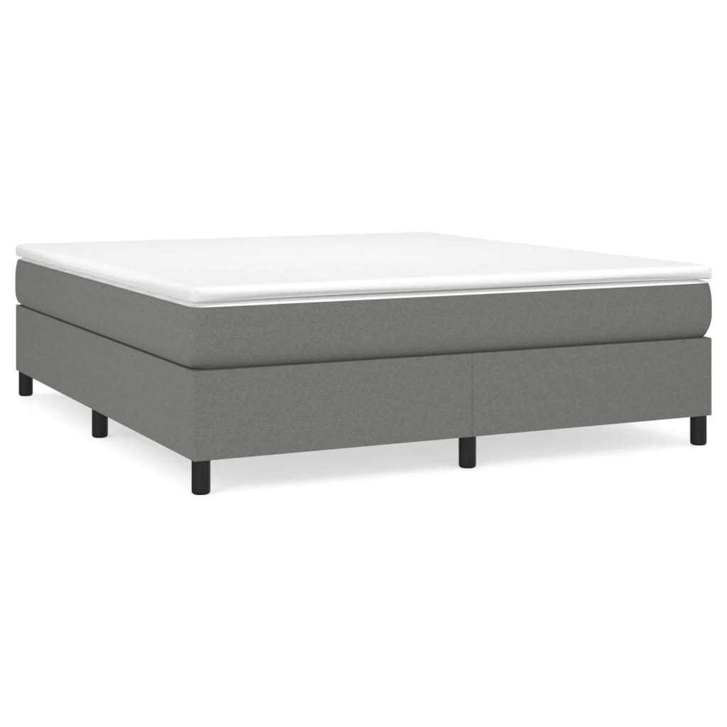 Sommier à lattes de lit avec matelas Gris foncé 180x200cm Tissu - XIOS