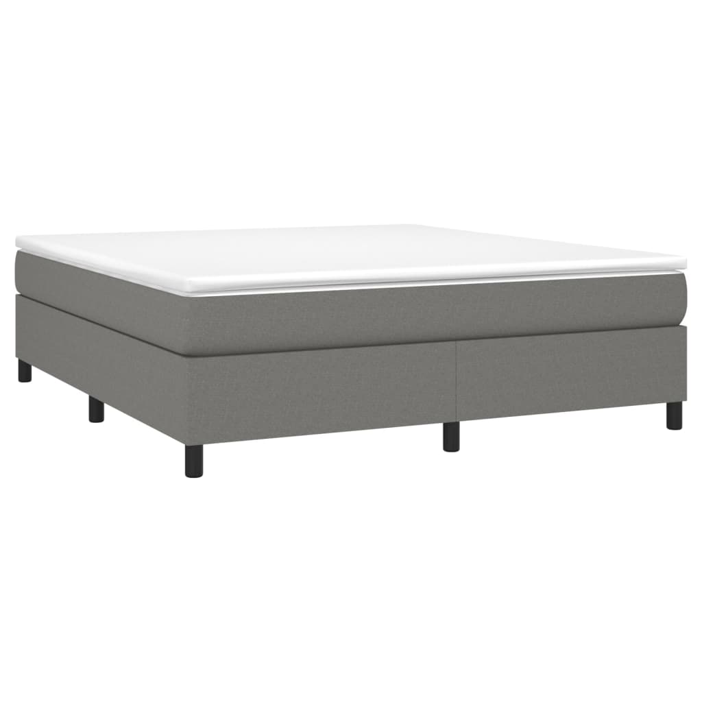 Sommier à lattes de lit avec matelas Gris foncé 180x200cm Tissu - XIOS