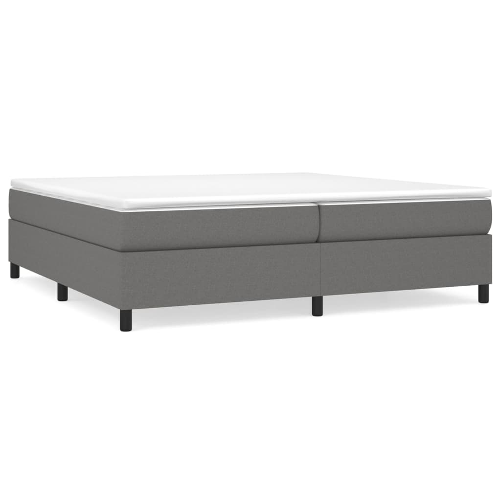 Sommier à lattes de lit avec matelas Gris foncé 200x200cm Tissu - XIOS