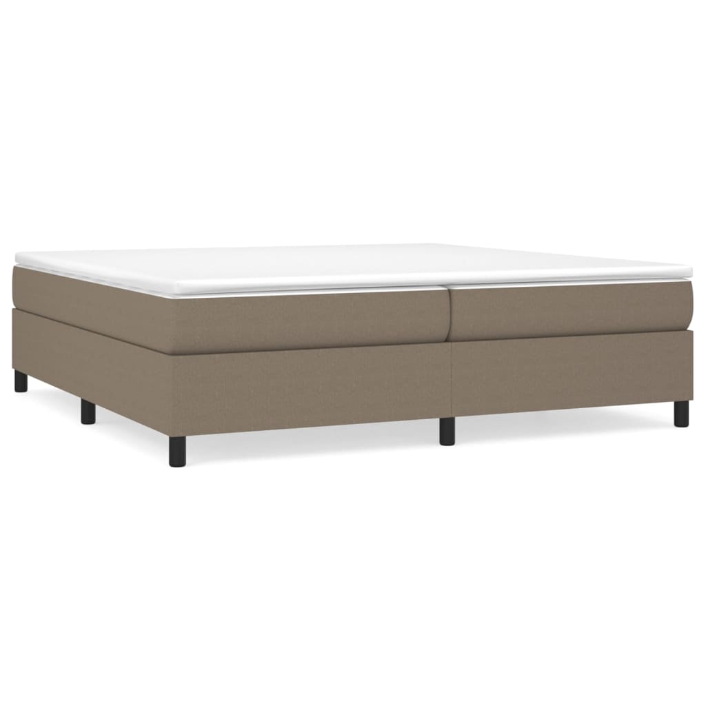 Sommier à lattes de lit avec matelas Taupe 200x200 cm Tissu - XIOS