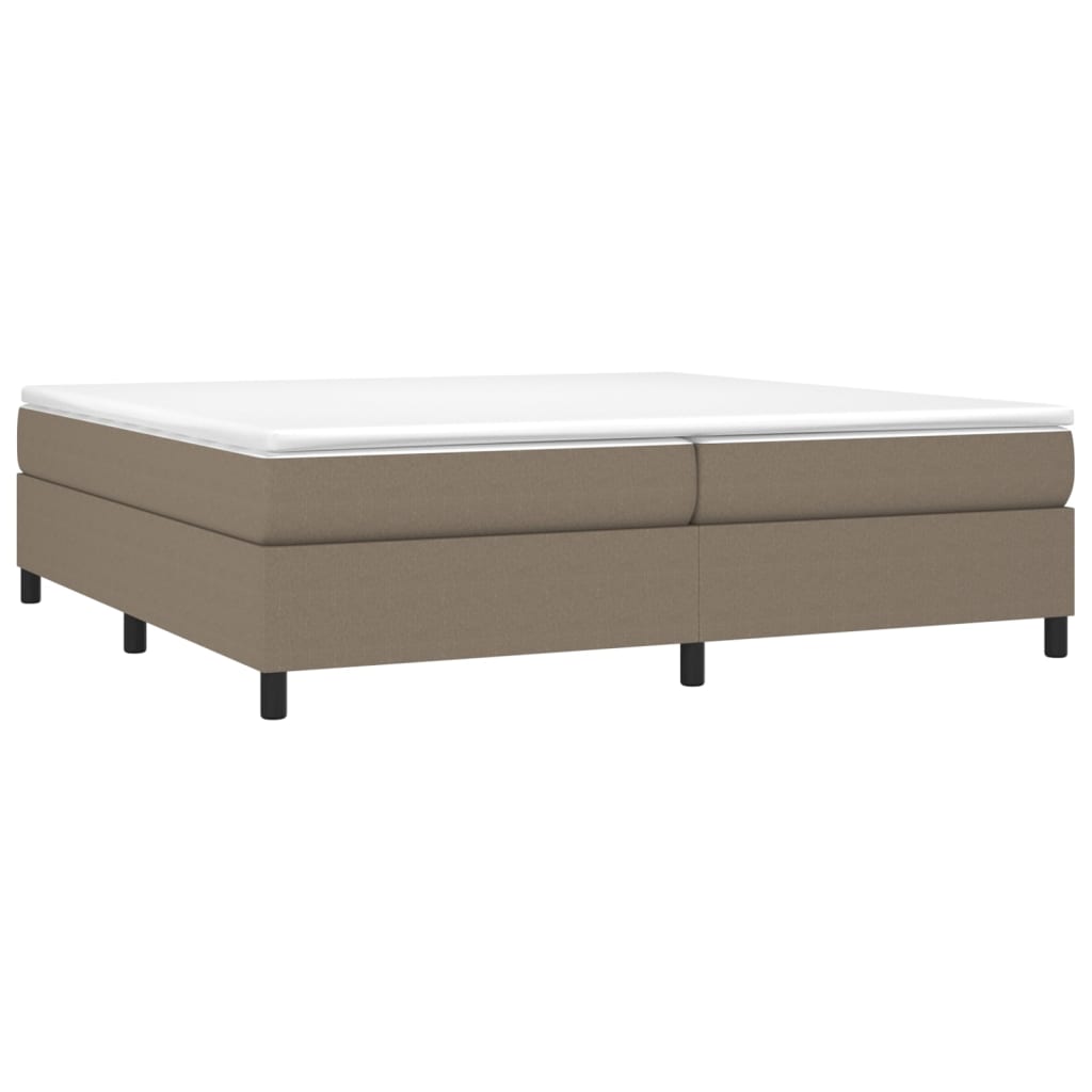 Sommier à lattes de lit avec matelas Taupe 200x200 cm Tissu - XIOS