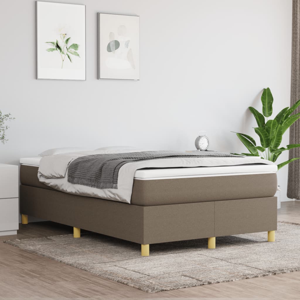 Sommier à lattes de lit avec matelas Taupe 120x200 cm Tissu - XIOS