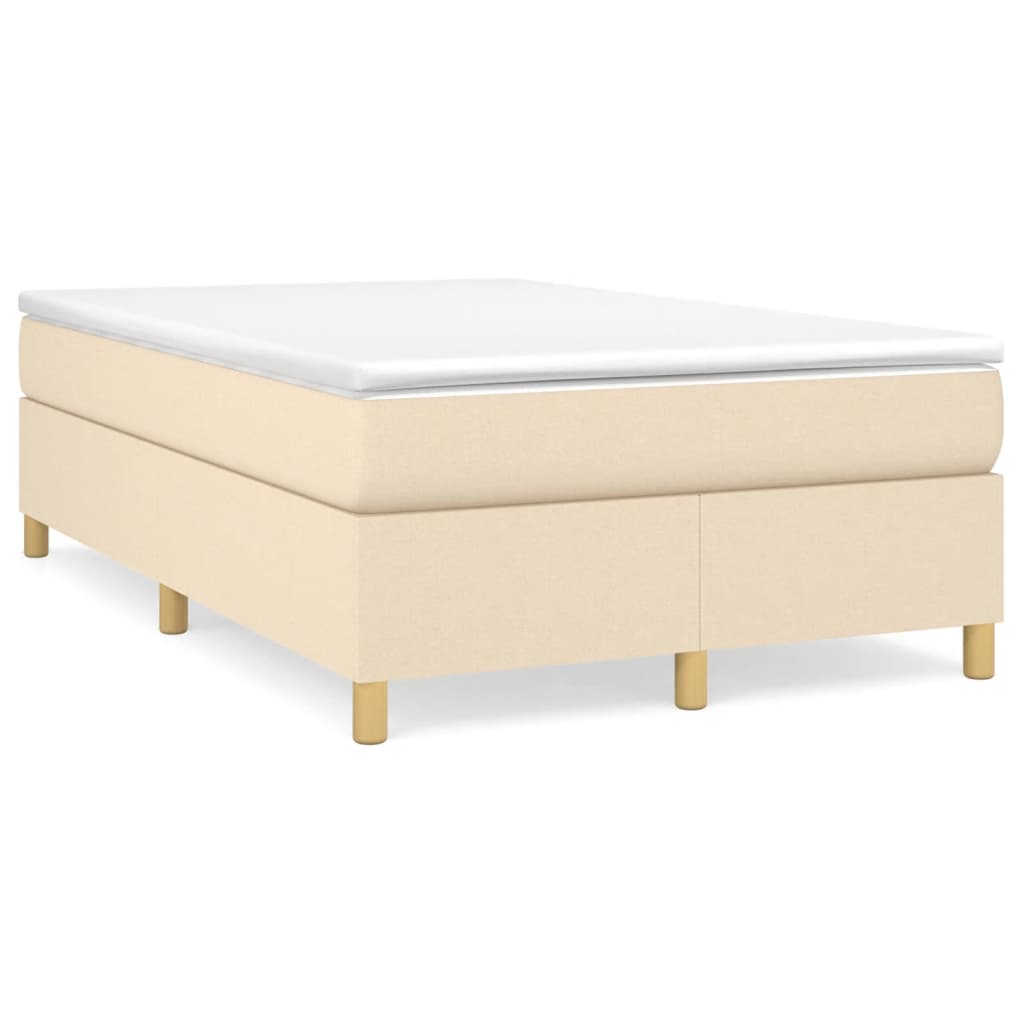 Sommier à lattes de lit avec matelas Crème 120x200 cm Tissu - XIOS
