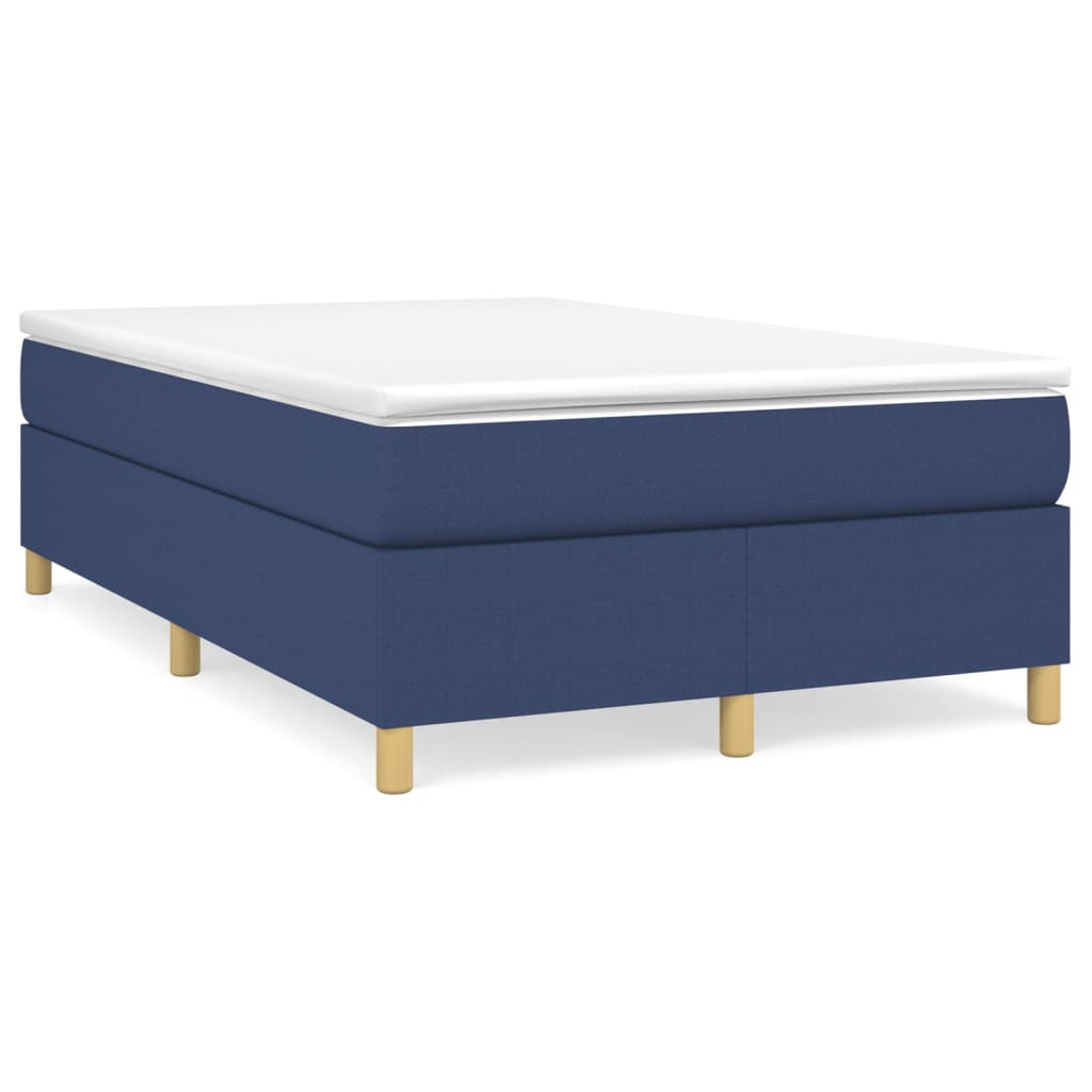 Sommier à lattes de lit avec matelas Bleu 120x200 cm Tissu - XIOS