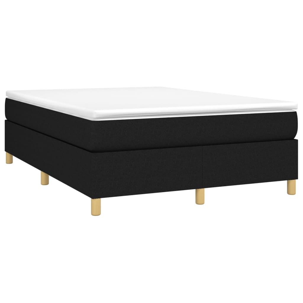 Sommier à lattes de lit avec matelas Noir 140x190 cm Tissu - XIOS