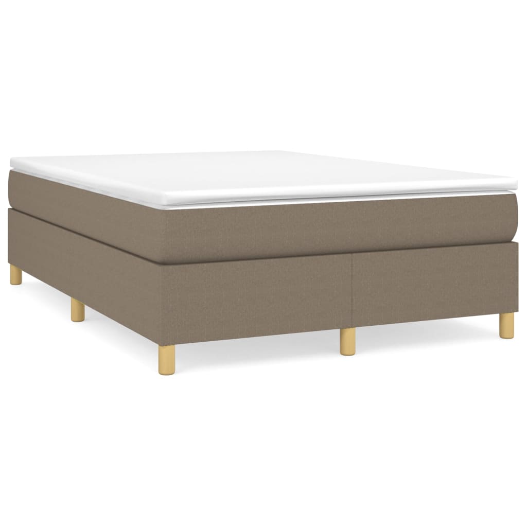 Sommier à lattes de lit avec matelas Taupe 140x190 cm Tissu - XIOS