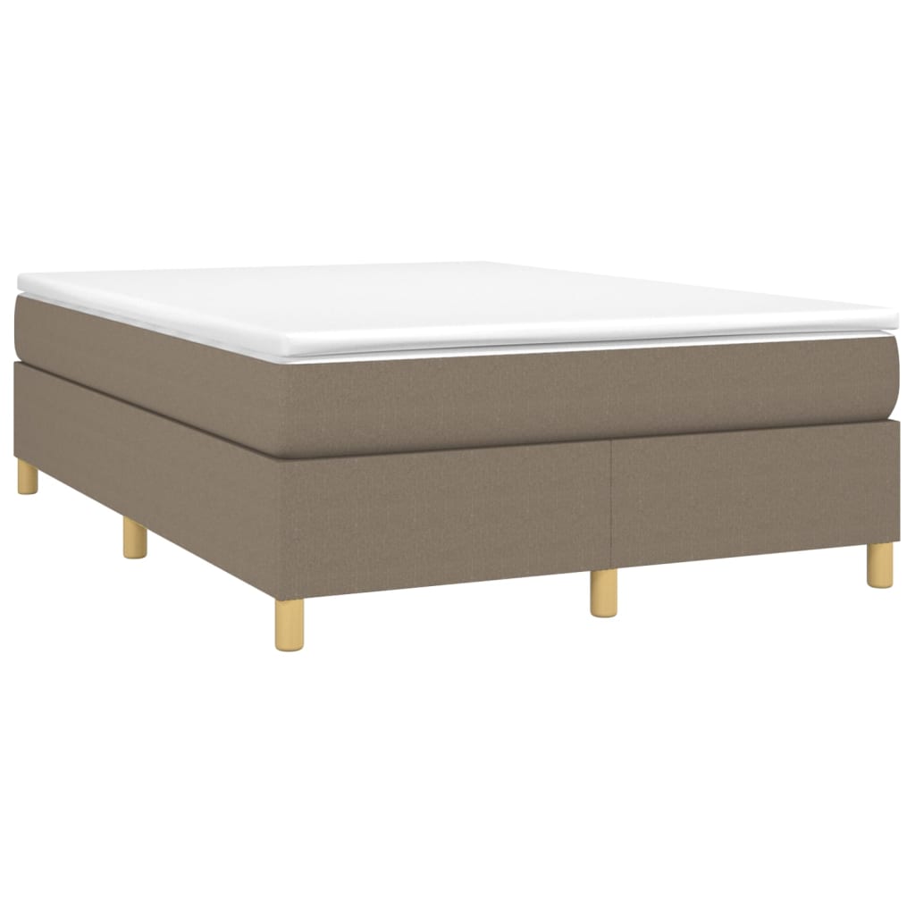 Sommier à lattes de lit avec matelas Taupe 140x190 cm Tissu - XIOS
