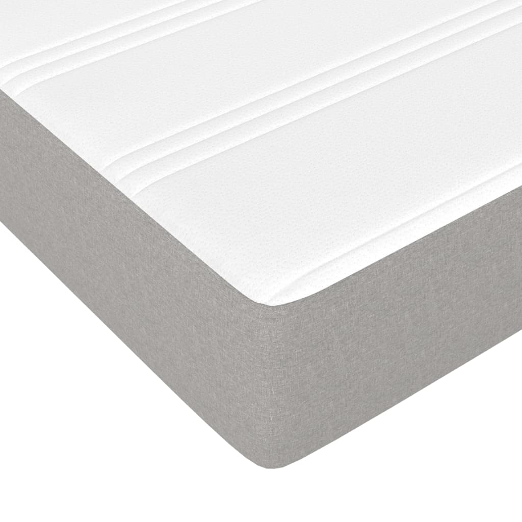 Sommier à lattes de lit avec matelas Gris clair 200x200cm Tissu - XIOS