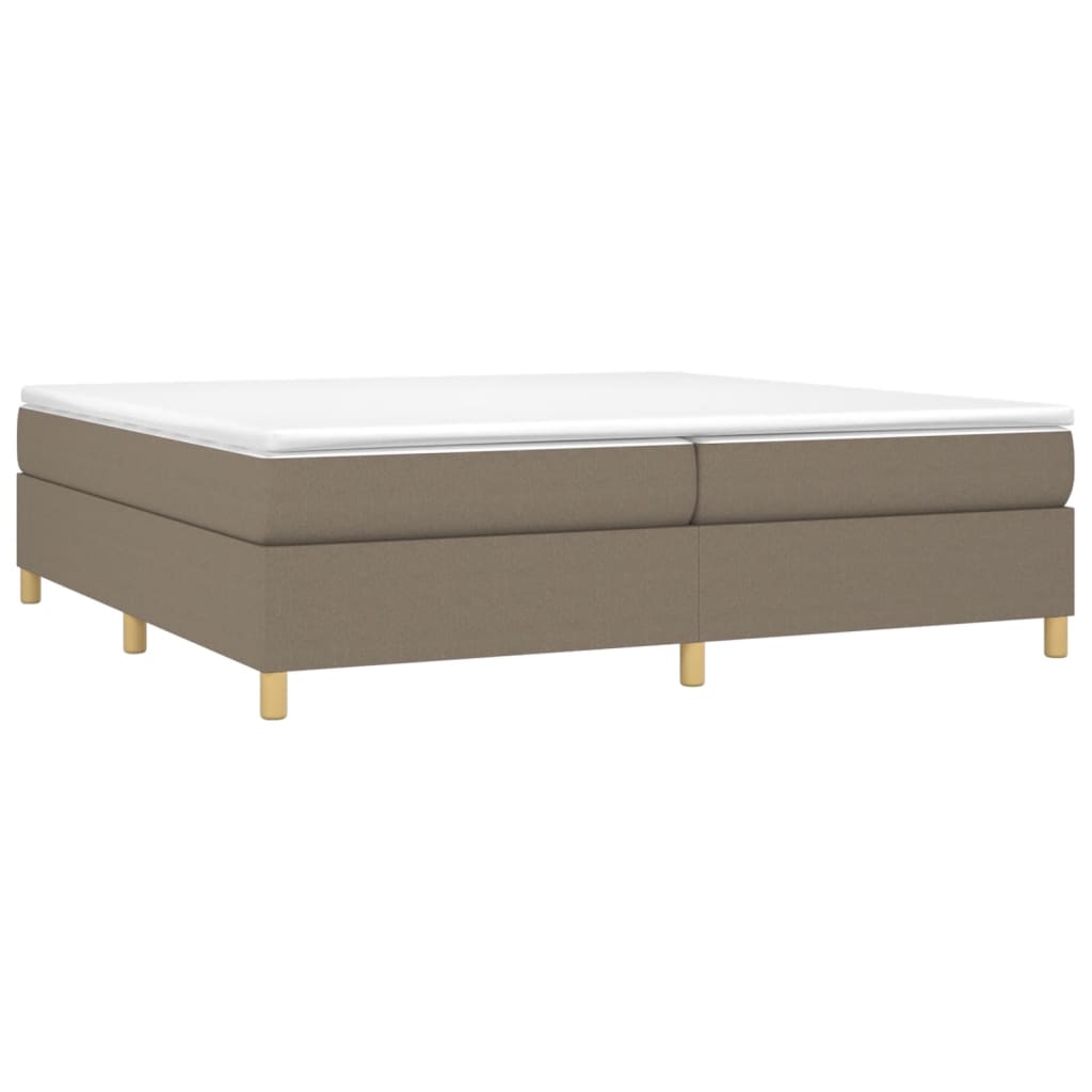 Sommier à lattes de lit avec matelas Taupe 200x200 cm Tissu - XIOS