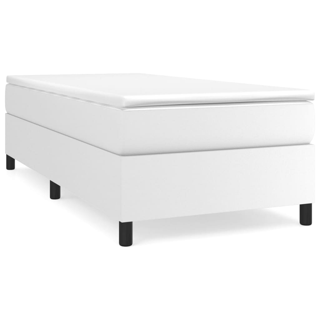 Sommier à lattes de lit avec matelas Blanc 100x200cm Similicuir - XIOS