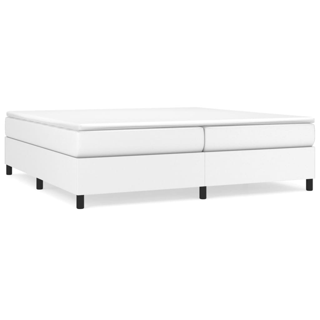 Sommier à lattes de lit avec matelas Blanc 200x200cm Similicuir - XIOS