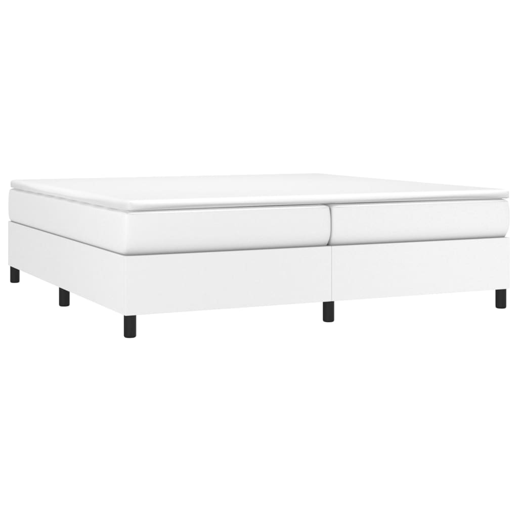Sommier à lattes de lit avec matelas Blanc 200x200cm Similicuir - XIOS