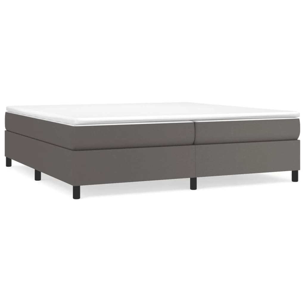 Sommier à lattes de lit avec matelas Gris 200x200 cm Similicuir - XIOS