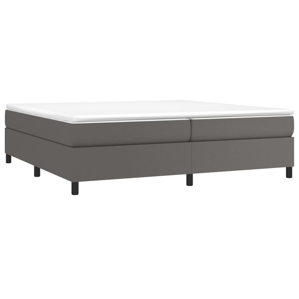 Sommier à lattes de lit avec matelas Gris 200x200 cm Similicuir - XIOS