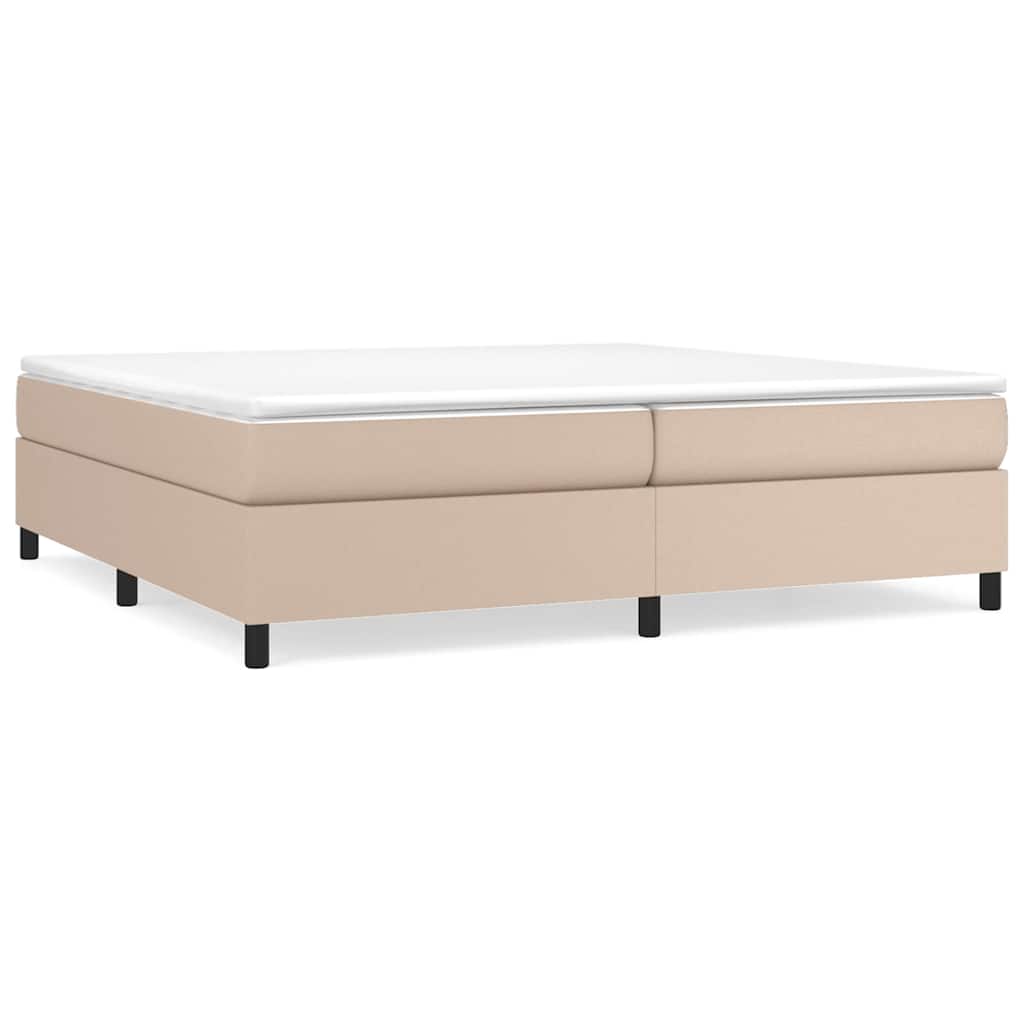 Sommier à lattes de lit avec matelas Cappuccino 200x200 cm