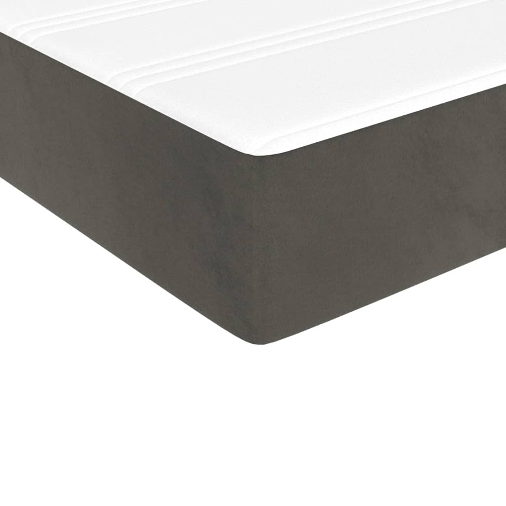 Sommier à lattes de lit et matelas Gris foncé 80x200 cm Velours - XIOS