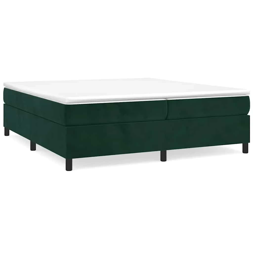 Sommier à lattes de lit et matelas Vert foncé 200x200cm Velours - XIOS