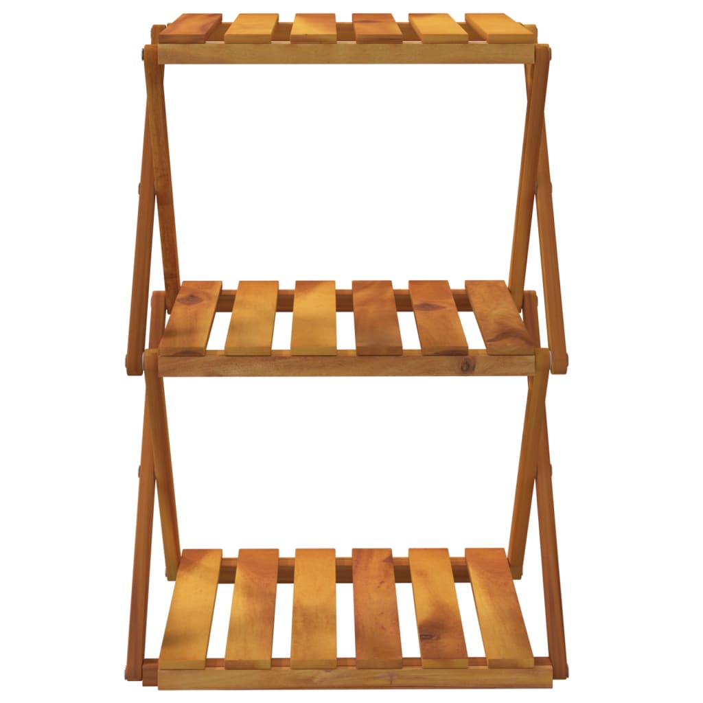 Étagère pliable à 3 niveaux Marron 43x31x63 cm Bois d'acacia - XIOS