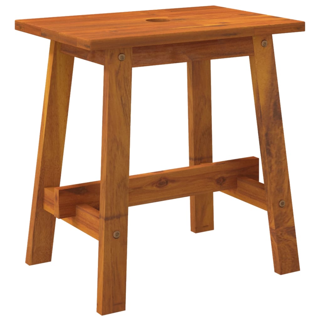 Tabouret 45x29x45 cm Rectangulaire Bois d'acacia solide - XIOS