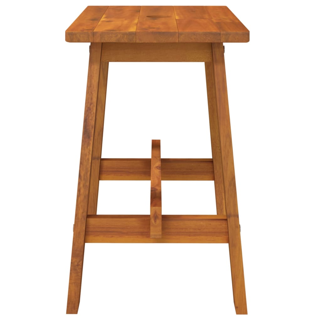 Tabouret 45x29x45 cm Rectangulaire Bois d'acacia solide - XIOS