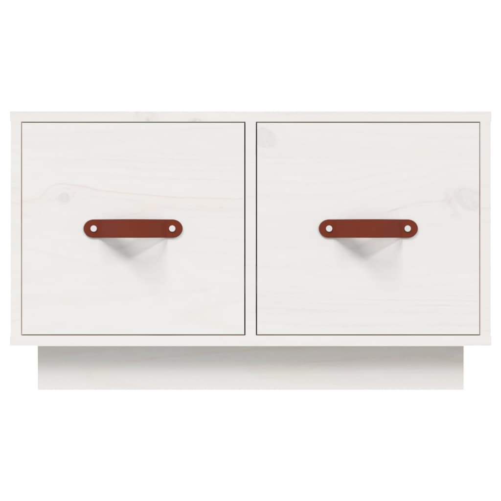 Table basse Blanc 60x53x35 cm Bois massif de pin - XIOS