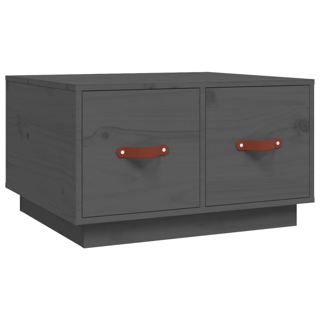 Table basse Gris 60x53x35 cm Bois massif de pin - XIOS