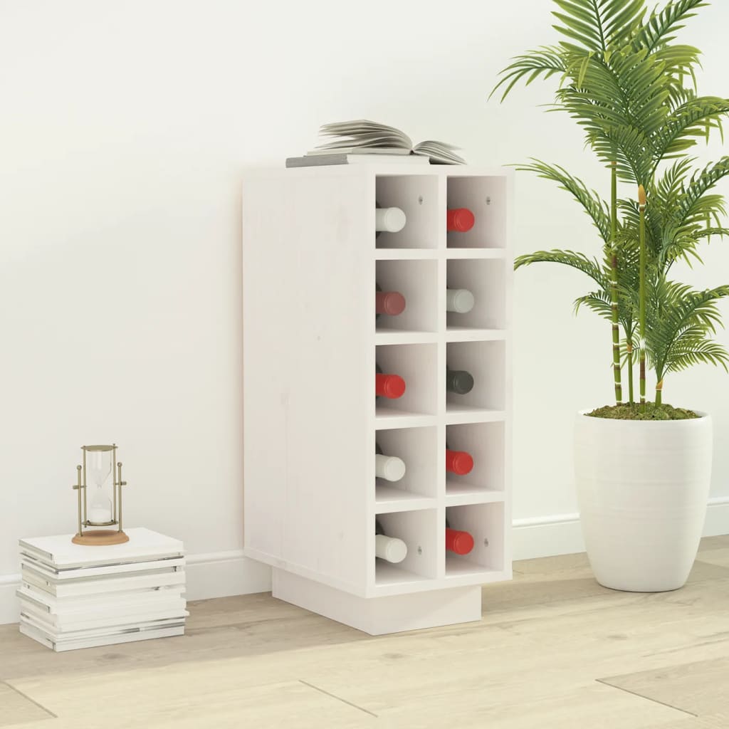 Armoire à vin Blanc 23x34x61 cm Bois de pin massif - XIOS