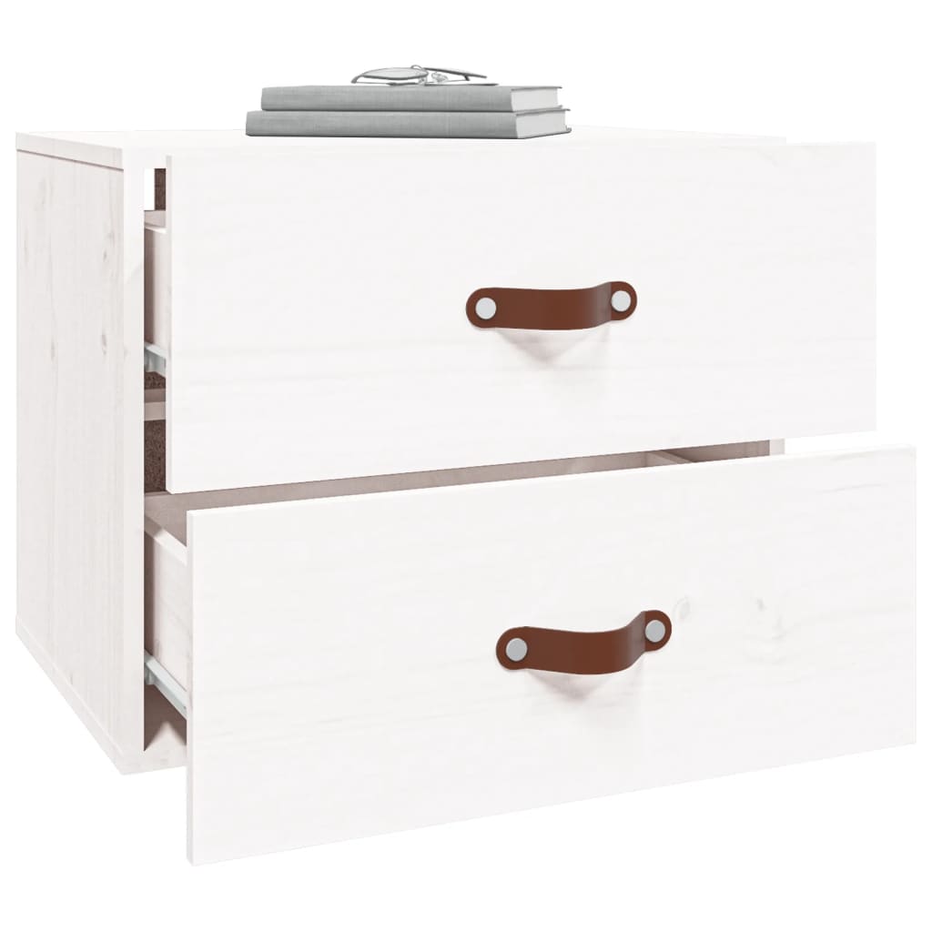 Table de chevet murale Blanc 50x36x40 cm