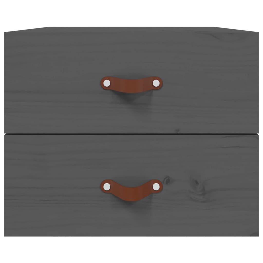 Table de chevet murale Gris 50x36x40 cm