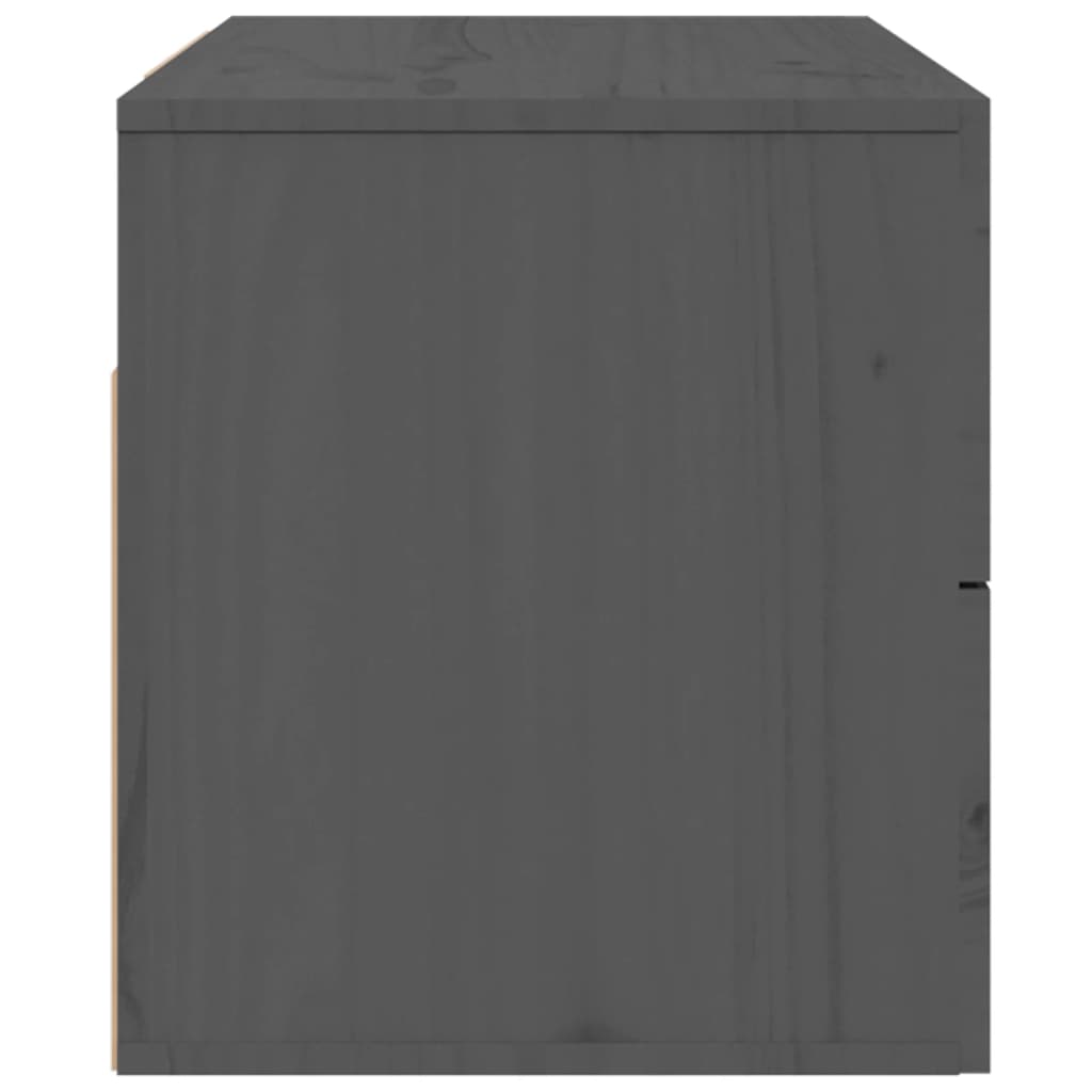 Table de chevet murale Gris 50x36x40 cm