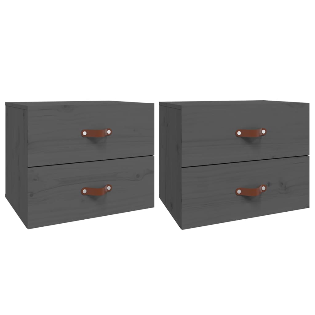 Tables de chevet murales 2 pcs Gris 50x36x40 cm