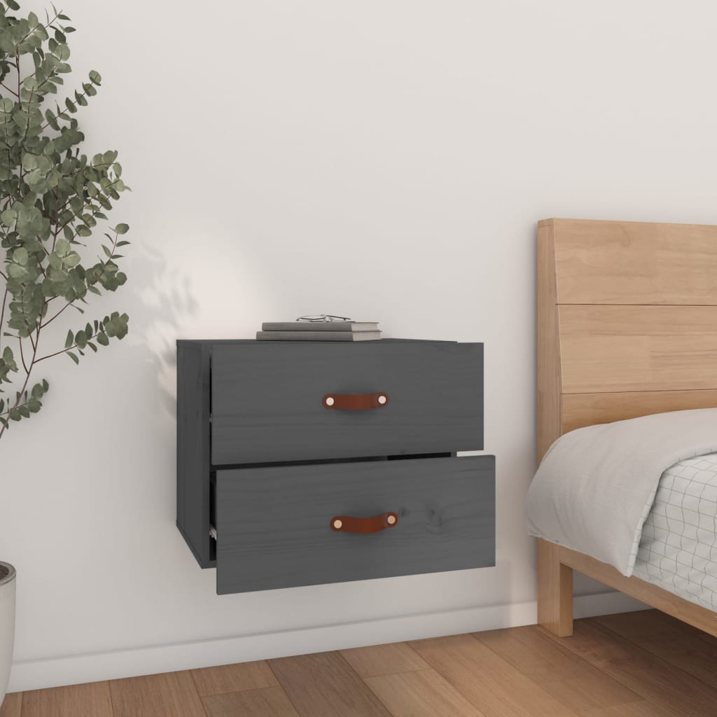 Tables de chevet murales 2 pcs Gris 50x36x40 cm