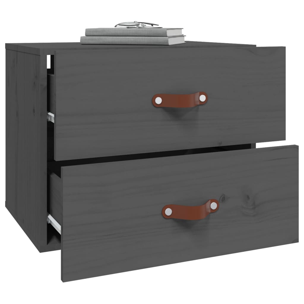 Tables de chevet murales 2 pcs Gris 50x36x40 cm