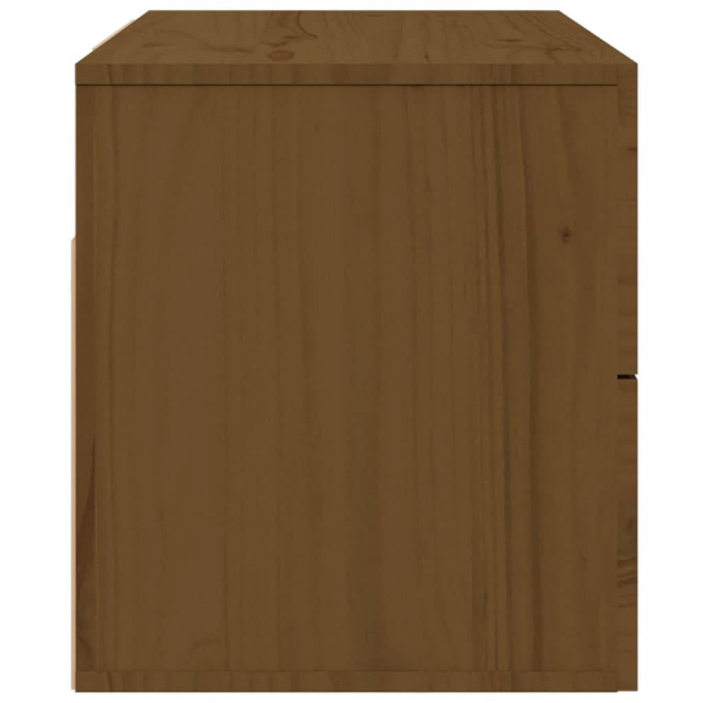 Table de chevet murale Marron miel 50x36x40 cm
