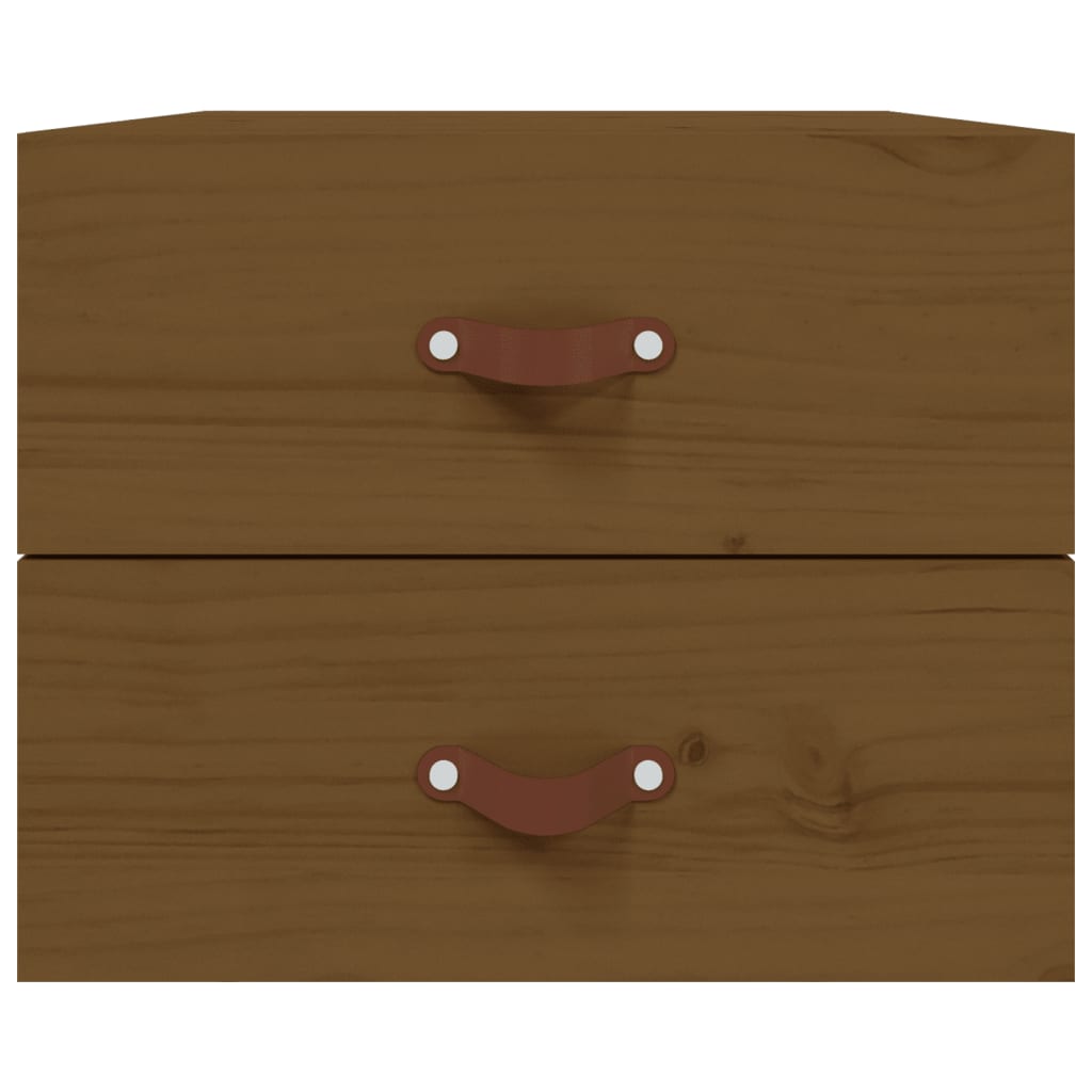 Tables de chevet murales 2 pcs Marron miel 50x36x40 cm