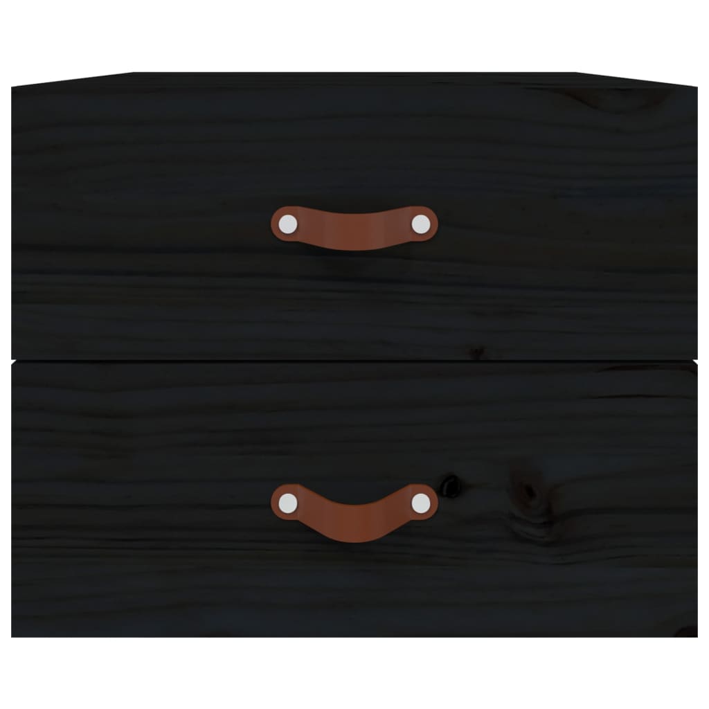 Tables de chevet murales 2 pcs Noir 50x36x40 cm