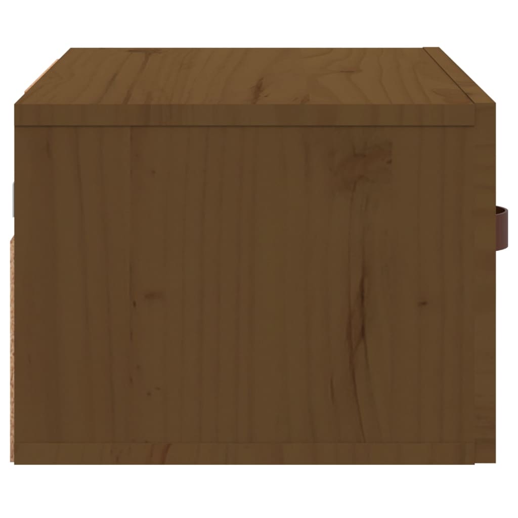Table de chevet murale Marron miel 40x29,5x22 cm - XIOS
