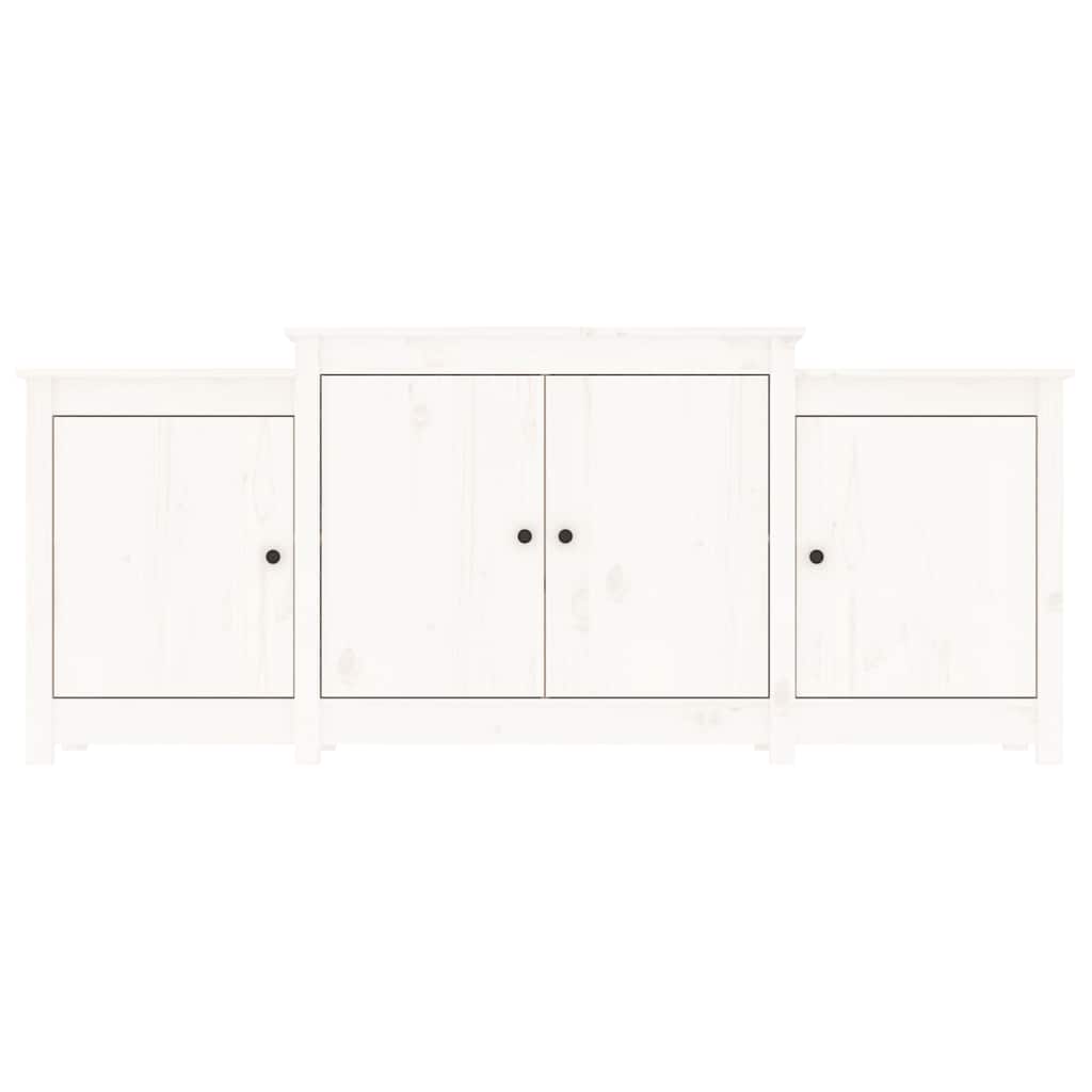 Buffet Blanc 164x37x68 cm Bois massif de pin - XIOS