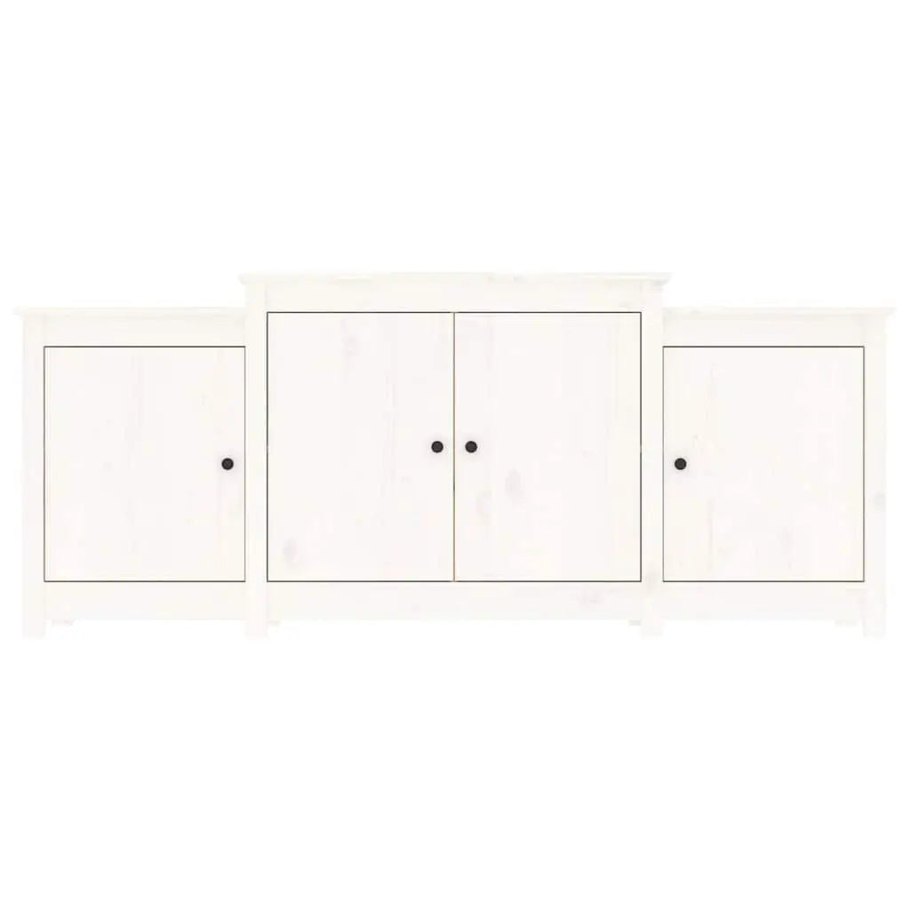 Buffet Blanc 164x37x68 cm Bois massif de pin - XIOS
