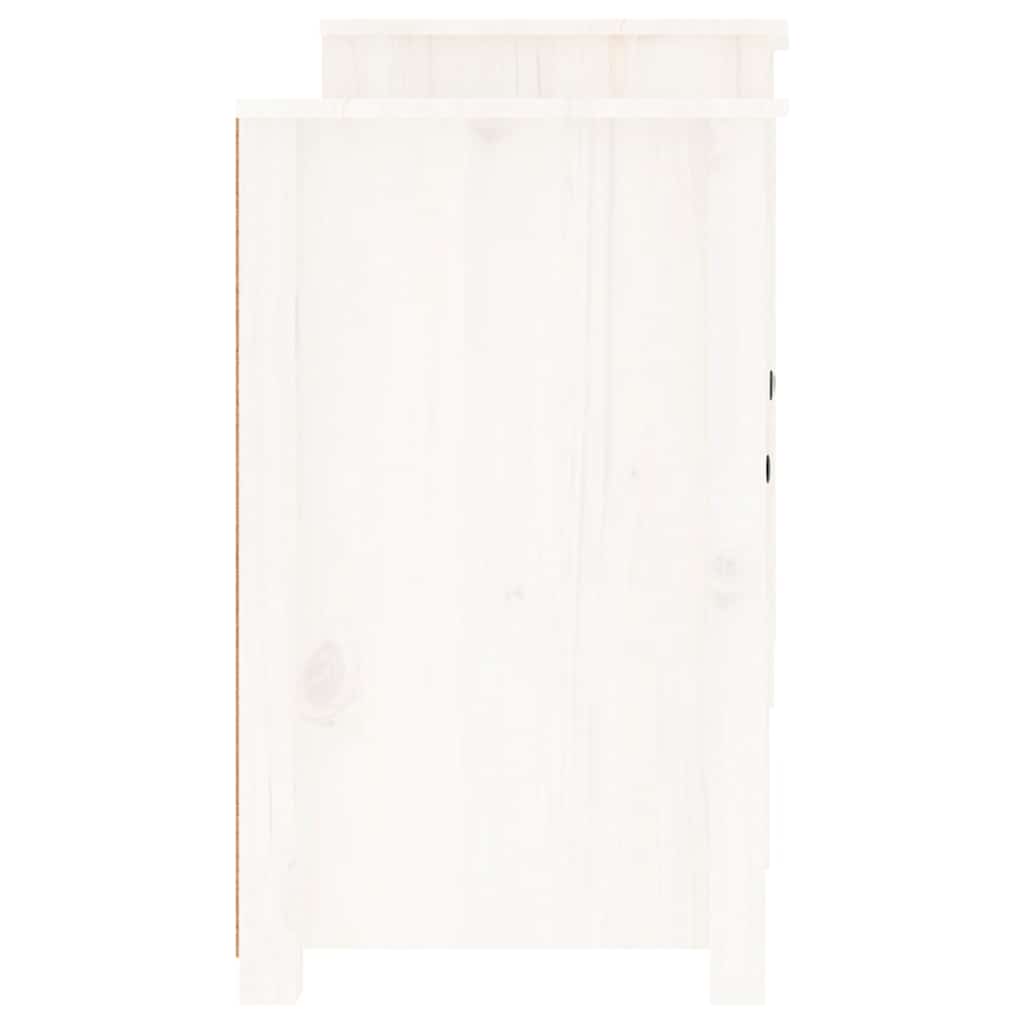 Buffet Blanc 164x37x68 cm Bois massif de pin - XIOS