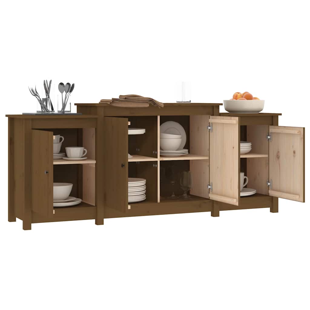 Buffet Marron miel 164x37x68 cm Bois massif de pin - XIOS
