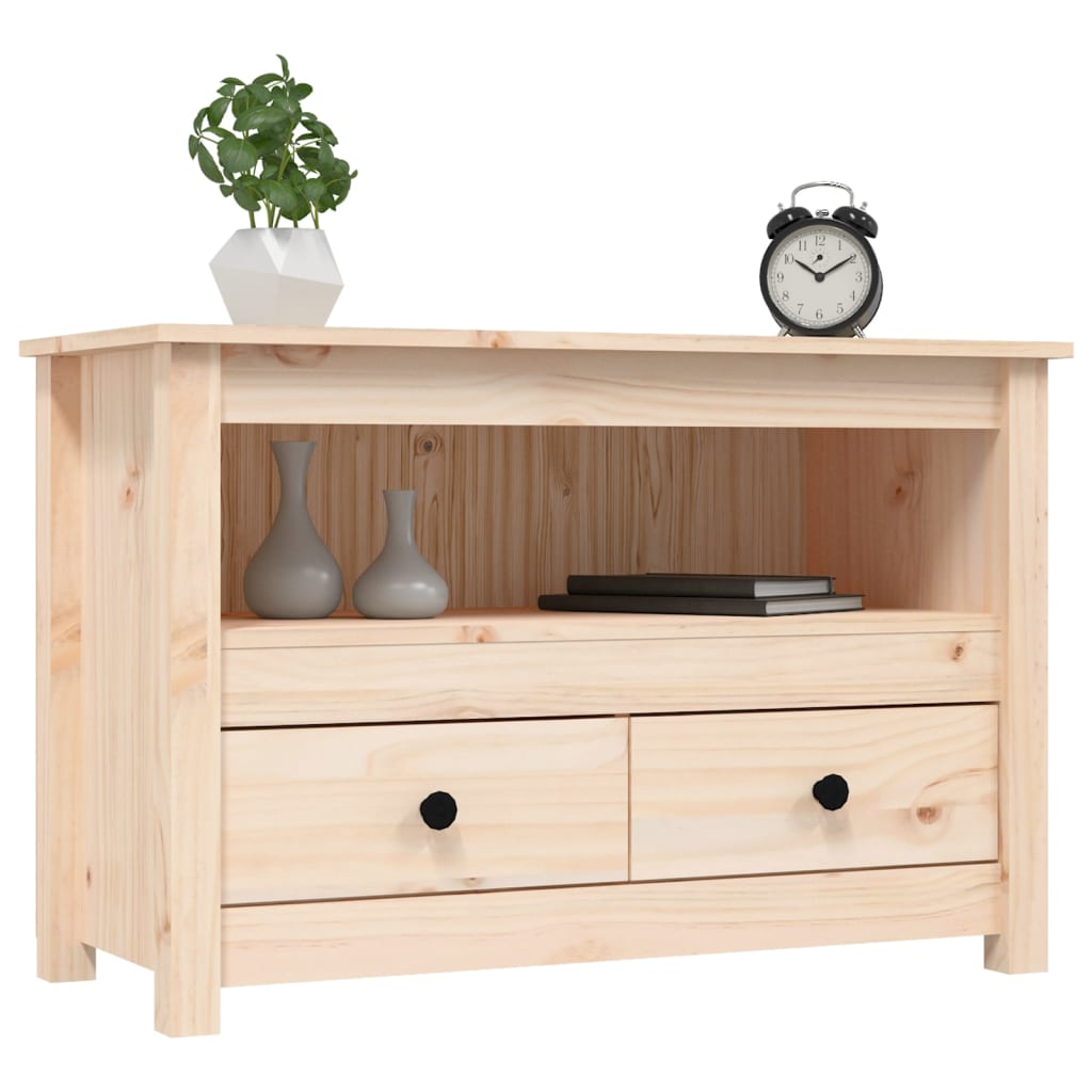 Meuble TV 79x35x52 cm Bois de pin massif - XIOS