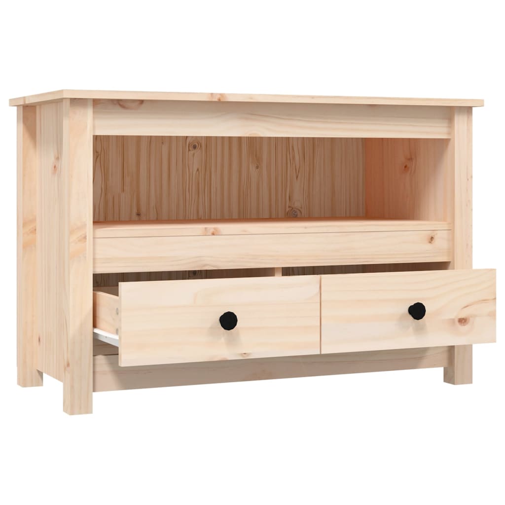 Meuble TV 79x35x52 cm Bois de pin massif - XIOS
