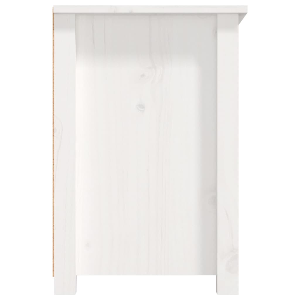 Meuble TV Blanc 79x35x52 cm Bois de pin massif - XIOS