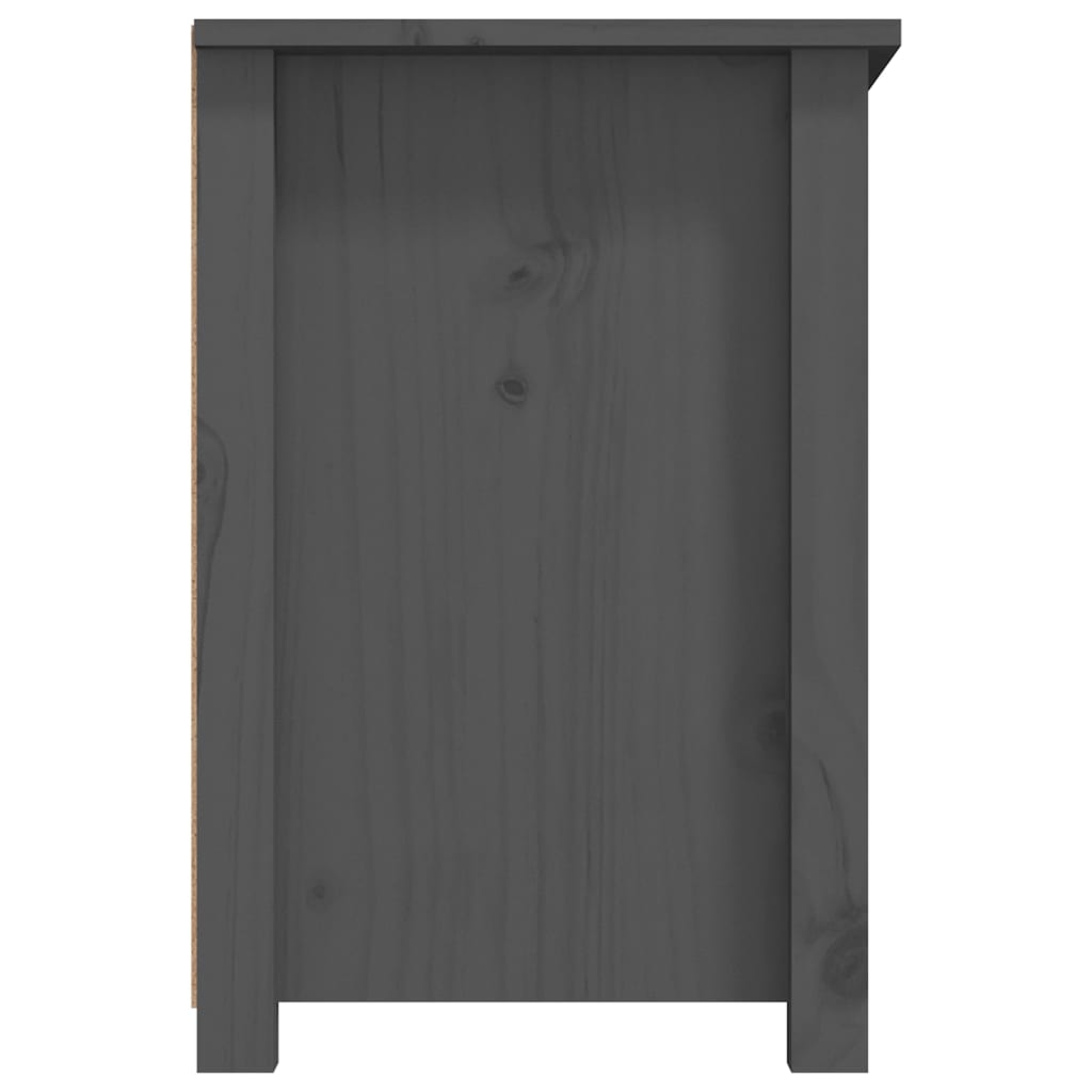 Meuble TV Gris 79x35x52 cm Bois de pin massif - XIOS