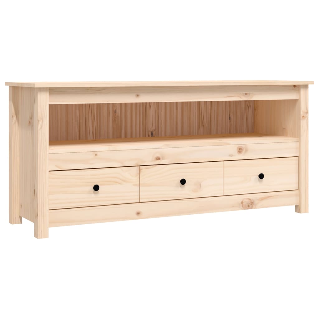 Meuble TV 114x35x52 cm Bois de pin massif - XIOS