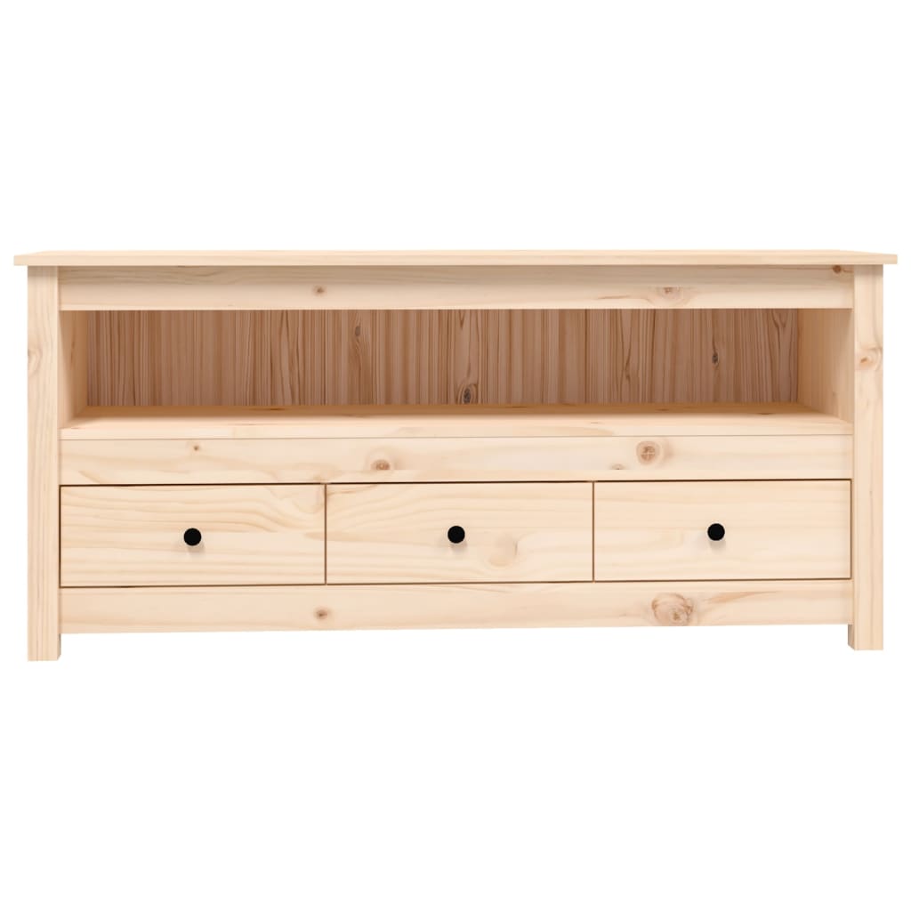 Meuble TV 114x35x52 cm Bois de pin massif - XIOS