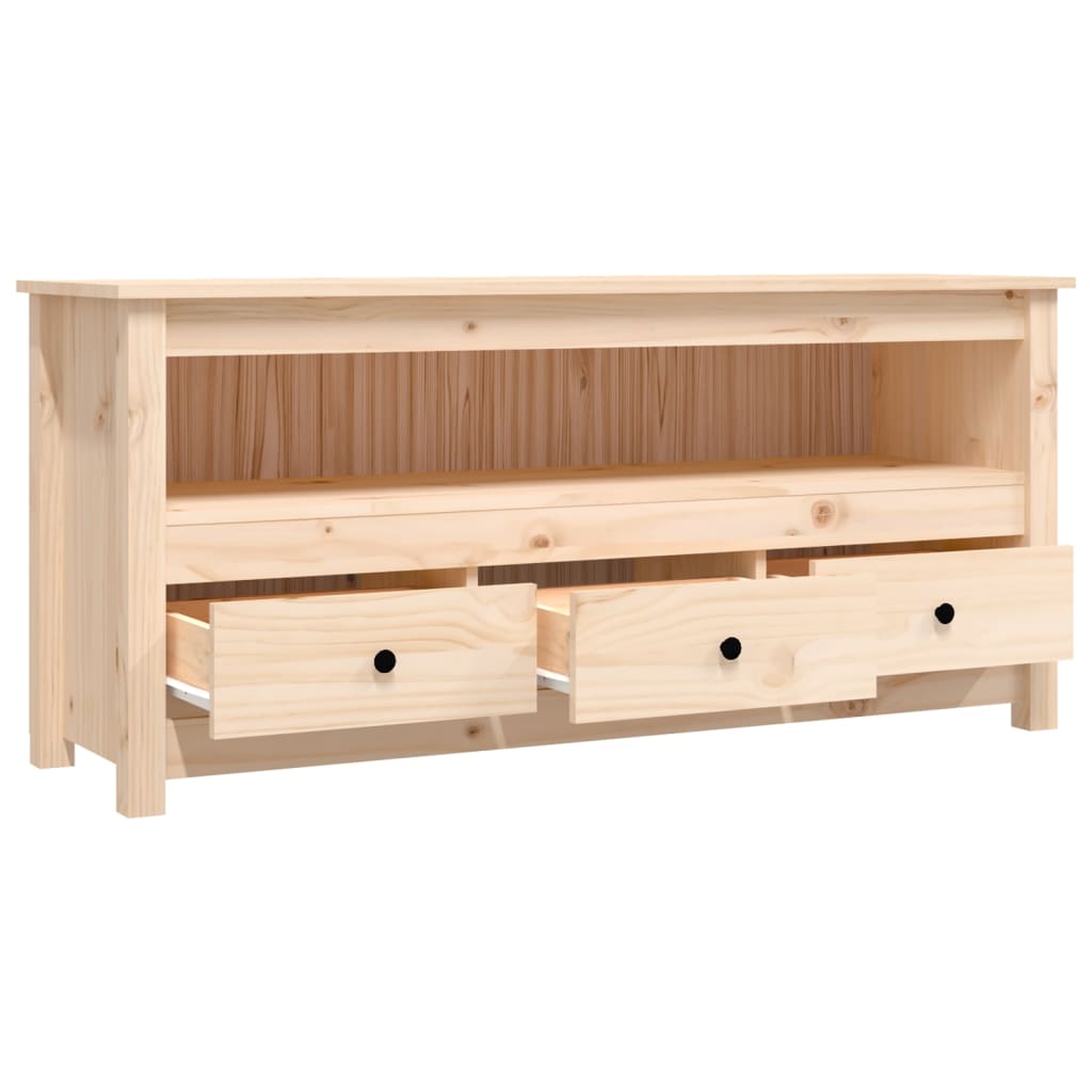 Meuble TV 114x35x52 cm Bois de pin massif - XIOS