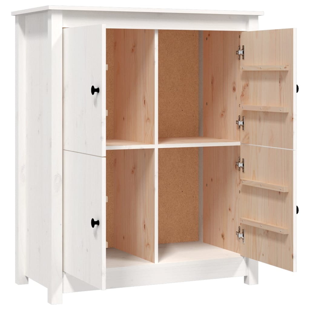 Buffet Blanc 83x41,5x100 cm Bois massif de pin - XIOS