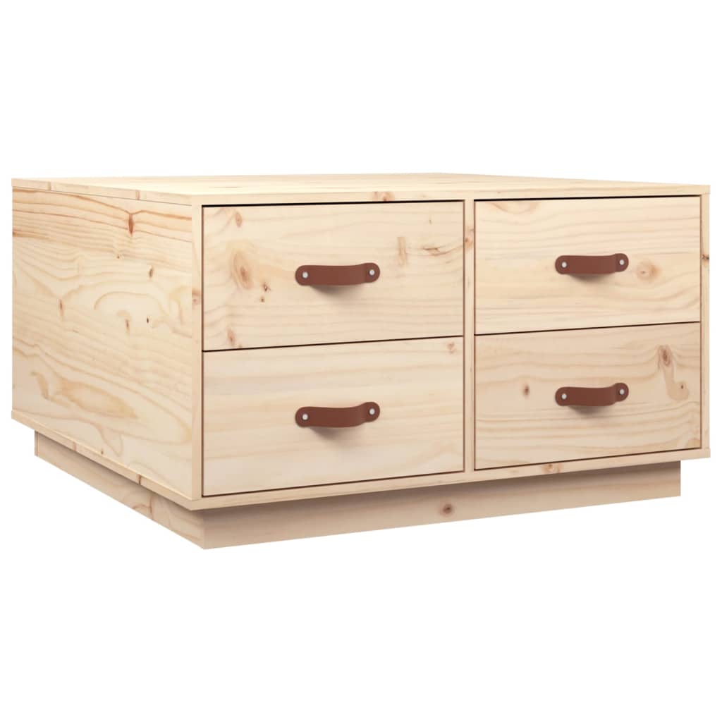 Table basse 80x80x45 cm Bois massif de pin - XIOS